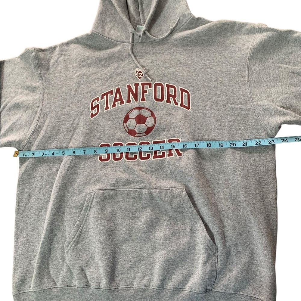 Champion Gray Stanford Soccer Hoodie Sweatshirt - Picture 5 of 8